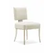 Reserved Seating Dining Chair Soft Silver Paint, Lightly Brushed Chrome