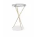 In A Tizzy End/Side Table Neutral Metallic