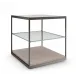 Quadrant End/Side Table Deep Bronze, Woodland Gray