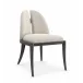 Cameo Dining Chair Dark Chocolate, Lightly Brushed Chrome