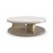 Braces Cocktail Table Ivory Craze, Dry Martini, Brushed Gold