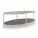 Shimmer Oval Cocktail Table Neutral Nickel, Neutral Metallic Paint