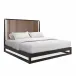 Pinstripe Slatted Dark Bed - Queen