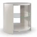 Da Vita Round End Table Thunder, Smoked Stainless Paint