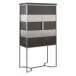 La Moda Bar Cabinet Bar Sepia, Smoked Stainless Paint