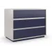 Da Vita Large Nightstand Thunder, Smoked Stainless Paint, Prussian Blue Paint