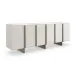 Emphasis Credenza Sideboard/Buffet Almost White, Textured Adobe, Lucent Bronze Metallic