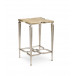 Lucky Charm End/Side Table Taupe Silver Leaf