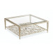 Sociables Cocktail Table Taupe Silver Leaf