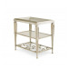 Social Connections End/Side Table Taupe Silver Leaf