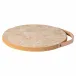 Cork Collection White-Natural Cork Trivet W/ Leather Handle D11.75''