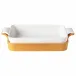 Ensemble White Gift Rectangular Baker W/ Cork Tray 16'' x 10.25'' H3.5''