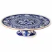 Alentejo Terracotta Blue-White Footed Plate D13'' H4''