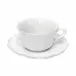Impressions White Jumbo Cup And Saucer 5.75'' x 4.75'' H2.75'' | 13 Oz.
