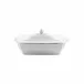 Impressions White Covered Rectangular Casserole 12.75'' x 7.25'' H5.5'' | 63 Oz.