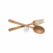 Oak Wood Spoon And Fork Set of 12.25'' x 2.75'' H1.25''