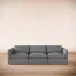 3 Piece Newport Sofa Linen/Smoke