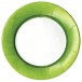 Linen Border Paper Dinner Plates Moss Green, 8 Per Pack