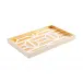 Garden Gate White/Gold Lacquer Small Rectangular Tray 8 7/8" x 13 3/4"