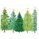 Christmas Trees With Lights Paper Placemats Rectangle 12 In