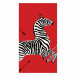 Zebras Paper Guest Towel/Buffet Napkins Red, 15 Per Pack