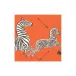 Zebras Orange Paper Cocktail Napkins, 20 per Pack