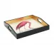 Audubon Flamingo Lacquer Square Tray 14" x 14"