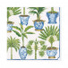 Potted Palms Paper Luncheon Napkins White, 20 Per Pack