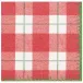 Plaid Check Red Paper Linen Dinner Napkins, 12 Per Pack