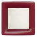 Grosgrain Square Paper Dinner Plates in Cranberry, 8 Per Pack