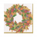 Autumn Wreath Paper Luncheon Napkins Ivory, 20 Per Pack