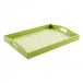 Trellis Green Lacquer Large Rectangular Tray 15" x 21"