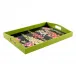 Foxglove Multi Black Lacquer Large Rectangular Tray 15" x 21"