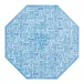 Fretwork Blue Placemat Lacquer Octagonal 15"