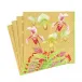 Slipper Orchid Paper Luncheon Napkins in Gold, 20 Per Pack