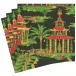 Christmas Pagodas Paper Dinner Napkins in Black, 20 Per Pack