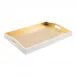 Pebble Gold Lacquer Large Rectangular Tray 15" x 21"