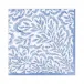 Block Print Leaves Paper Luncheon Napkins in Blue, 20 Per Pack