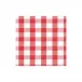 Gingham Boxed Paper Cocktail Napkins in Red, 40 per Box