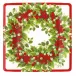 Holly And Berry Wreath Sq Dinner Plates Square