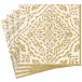 Annika Ivory/Gold Paper Linen Dinner Napkin 12 In