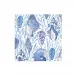 Shell Toile Blue Boxed Cocktail Paper Napkins, 40 per Pack