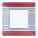 Breton Stripe Blue Sq Dinner Paper Plates, 8 per Pack Square
