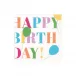 Birthday Surprise White Boxed Cocktail Paper Napkins, 40 per Pack