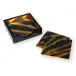 Wild Kingdom Lacquer Coasters Set of Four 4" x 4" in Holder