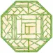 Bamboo Screen Moss Green Octagonal Lacquer Placemat