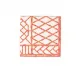 Bamboo Screen Coral Paper Linen Dinner Napkins - 12 Per Package