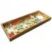 Christmas Chinoiserie Gold Bamboo Edge Lacquer Bar Tray