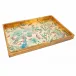 Golden Aviary Bamboo Edge Large Lacquer Rectangle Tray