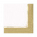 Linen Border Paper Luncheon Napkins Gold, 20 Per Pack